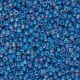 Miyuki rocailles Perlen 11/0 - Matted transparent capri blue ab 11-149FR